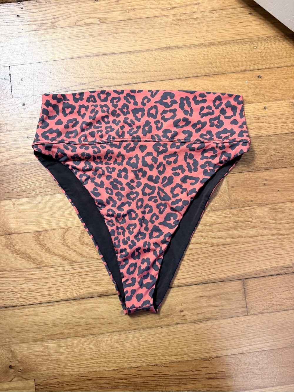 Beach Riot Res Leopard High-Waist Bikini Bottom